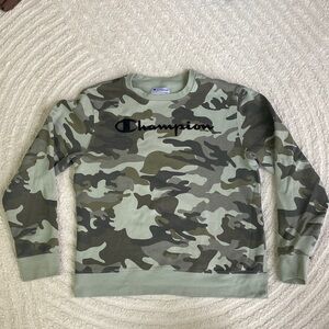 Champion Green Camouflage Crewneck